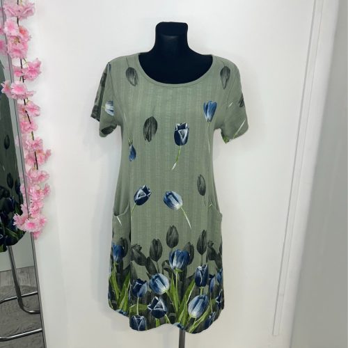 Khaki Zöld Könnyű Ruha