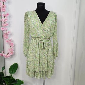 Zöld Virágmintás Ruha