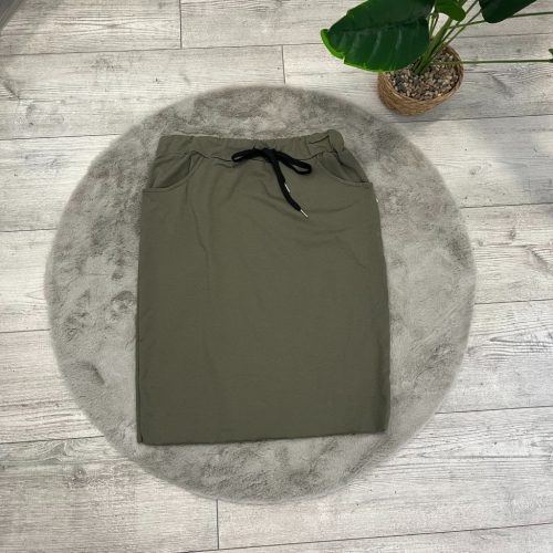 Khaki Zöld Pamut Szoknya 