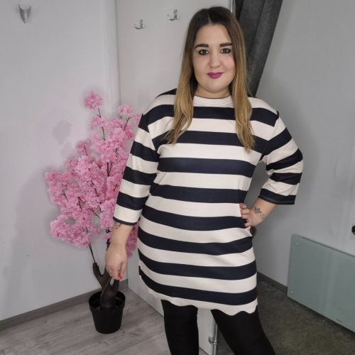 Csíkos Fekete / Fehér Tunika