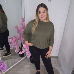 Yesstory  Khakizöld Hosszú Ujjú