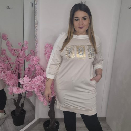 YOU Tunika Bézs / Fehér