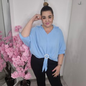 Muszlin Blúz Világoskék