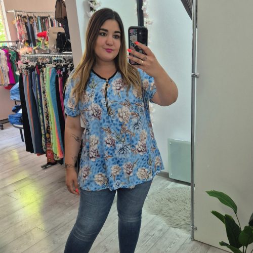 Virágos Plus Size Felső