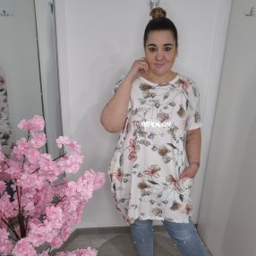 Rózsaszín Virágos Tunika