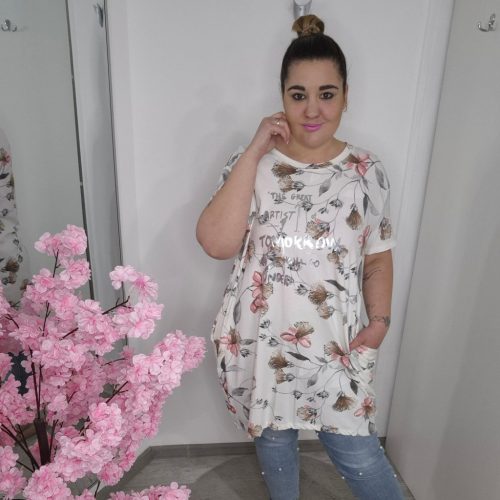 Rózsaszín Virágos Tunika