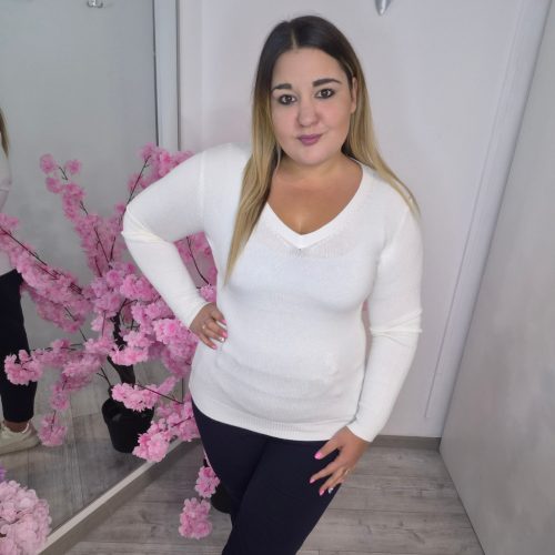 Fehér Pulóver