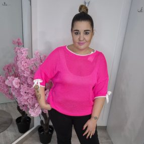 Pink Masnis Cérnakötött Felső