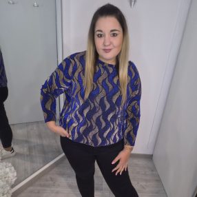 Yesstory Kék/Arany Csillámos Felső Gumírozott Alja