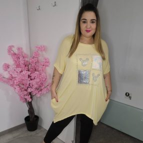 Sárga Plus Size Tunika