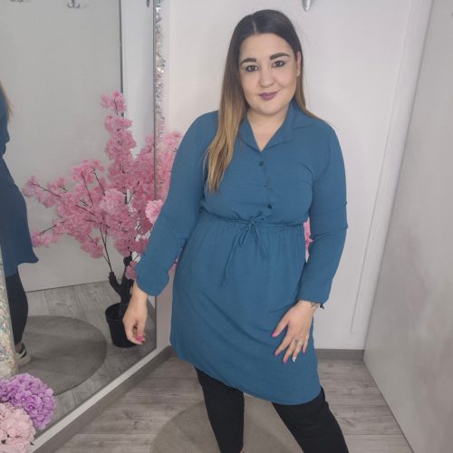 Muszlin Ingruha Petrolkék