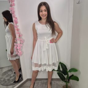 Fehér Egyberuha Tüll Alsóval