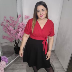 Elagáns Ruha Piros /Fekete