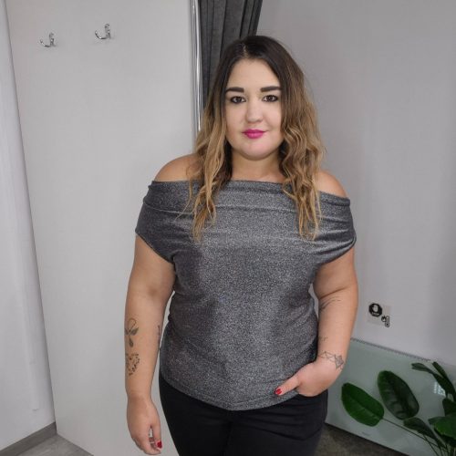 Ezüst Csillámos Felső