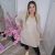 Bézs Plus Size A - vonalú Tunika