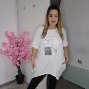 Fehér Plus Size Tunika