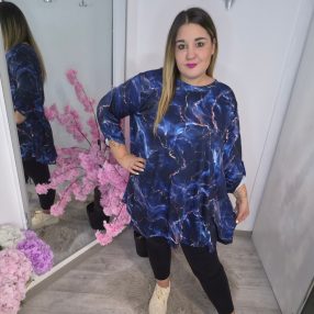 Plus Size Márványos Tunika