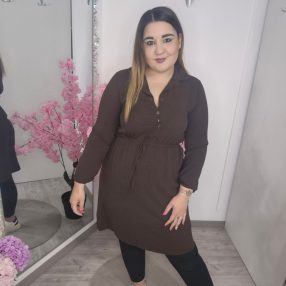 Muszlin Ingruha Csokibarna