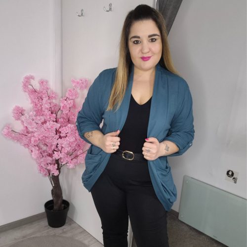 Petrolkék Kardigán