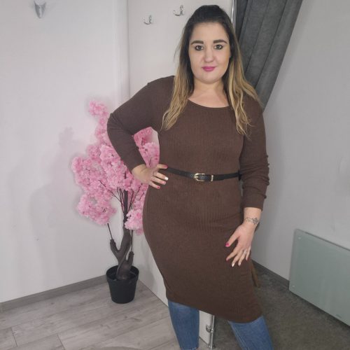 Barna Bordázott Ruha