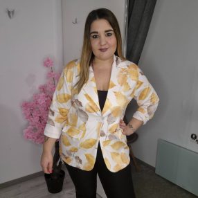 Blézer Sárga Leveles