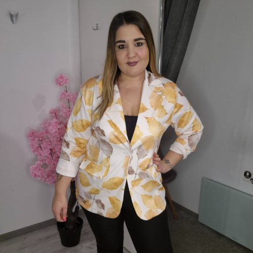 Blézer Sárga Leveles