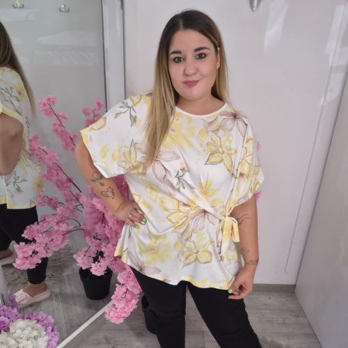Sárga Virágos Hosszabb Fazonú Felső