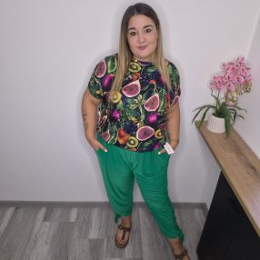 Benetton Zöld Sliccelt Nadrág
