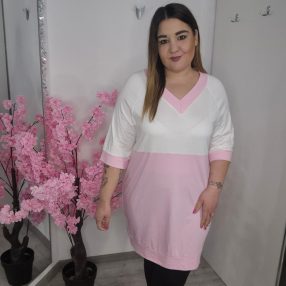 Rózsaszín /Fehér Tunika