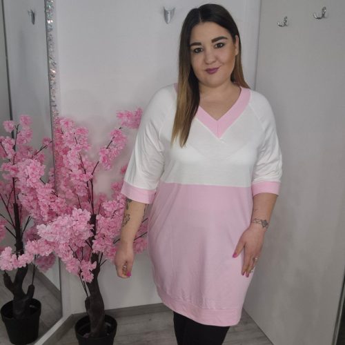 Rózsaszín /Fehér Tunika