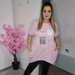 Rózsaszín Plus Size Tunika