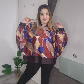 Szatén Bő Szabású Ing