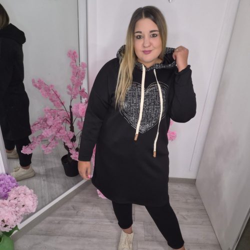 Fekete Szíves Tunika