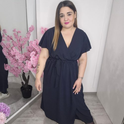 Sötétkék Muszlin Egyberuha