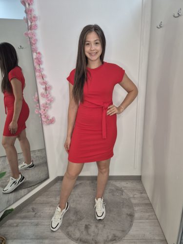 Piros Bordázott Ruha