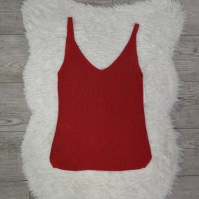 Lurex Szálas Ujjatlan ( piros )