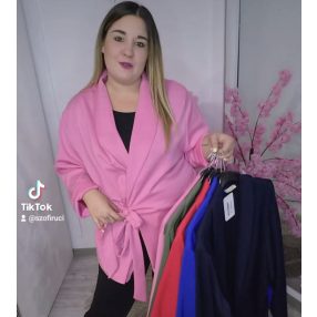 Rózsaszín Megkötős Blézer