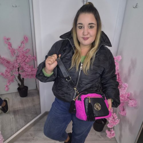 Pink Oldaltáska ( bársony hatás )